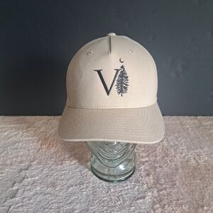 Flexfit Hat Cap Adult Large Extra Large Tan V Pine Tree Logo